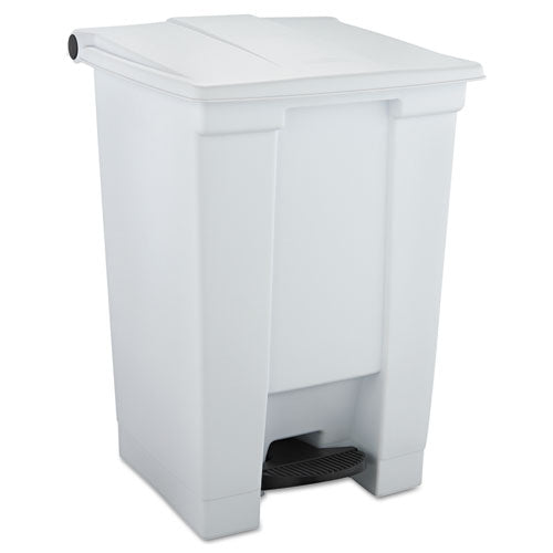 Image of Rubbermaid® Commercial Indoor Utility Step-On Waste Container, 12 gal, Plastic, White