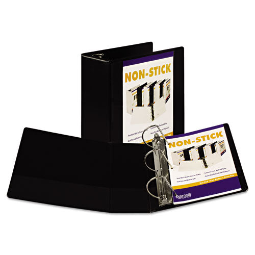 Image of Samsill® Nonstick D-Ring View Binder, 3 Rings, 5" Capacity, 11 X 8.5, Black