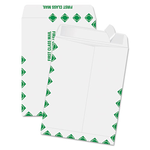 Image of Quality Park Redi-Strip Catalog Envelope, First Class, #10 1/2, Cheese Blade Flap, Redi-Strip Adhesive Closure, 9 x 12, White, 100/Box