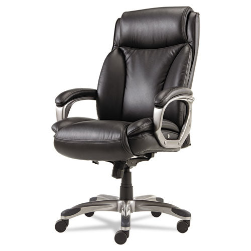Image of Alera® Alera Veon Series Executive High-Back Bonded Leather Chair, Supports Up To 275 Lb, Black Seat/back, Graphite Base