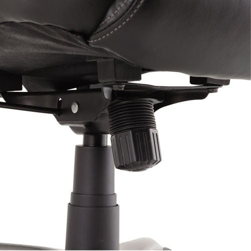Image of Alera® Alera Veon Series Executive High-Back Bonded Leather Chair, Supports Up To 275 Lb, Black Seat/back, Graphite Base