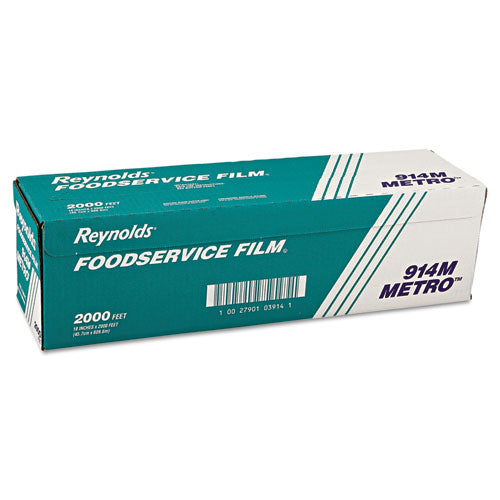 Image of Reynolds Wrap® Metro Light-Duty PVC Film Roll with Cutter Box, 18" x 2,000 ft