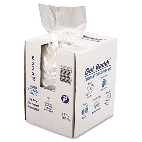 Image of Inteplast Group Food Bags, 112 oz, 6" x 3" x 15", Clear, 1,000/Carton