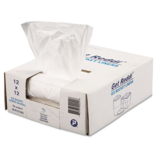Image of Inteplast Group Ice Bucket Liner Bags, 96 oz, 12" x 12", Clear, 1,000/Carton