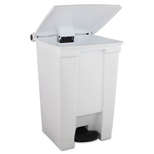 Image of Rubbermaid® Commercial Indoor Utility Step-On Waste Container, 12 gal, Plastic, White