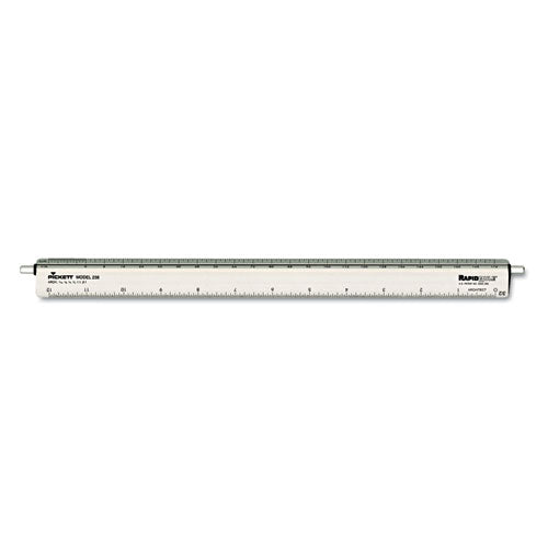 Image of Chartpak® Adjustable Triangular Scale Aluminum Architects Ruler, 12" Long, Silver