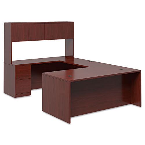 Image of HON® 10500 Series "l" Workstation Right Pedestal Desk With Full-Height Pedestal, 72" X 36" X 29.5", Mahogany