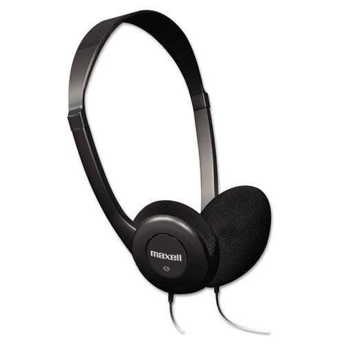 Image of Maxell® HP-100 Headphones, 4 ft Cord, Black