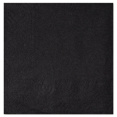 Image of Hoffmaster® Beverage Napkins, 2-Ply, 9 1/2 X 9 1/2, Black, 1000/carton