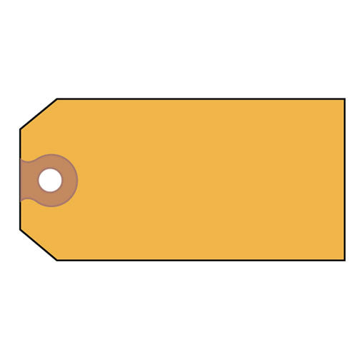 Image of Avery® Unstrung Shipping Tags, 11.5 pt Stock, 4.75 x 2.38, Yellow, 1,000/Box