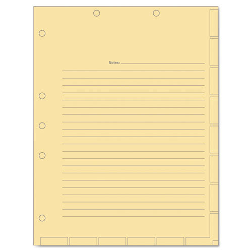 Image of Tabbies® Medical Chart Index Divider Sheets, Untabbed, 11 x 8.5, Manila, 400/Box