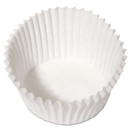 Image of Hoffmaster® Fluted Bake Cups, 4.5" Diameter x 1.25" h, White, Paper, 500/Pack, 20 Packs/Carton