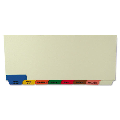 Image of Tabbies® Bottom Tab Medical Chart Divider Sets, 8-Tab, Assorted Medical, 11.38 X 8.5, Manila, 40 Sets