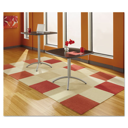 Image of Iceberg CafeWorks Cafe-Height Table, Square, 36" x 36" x 30", Walnut/Silver