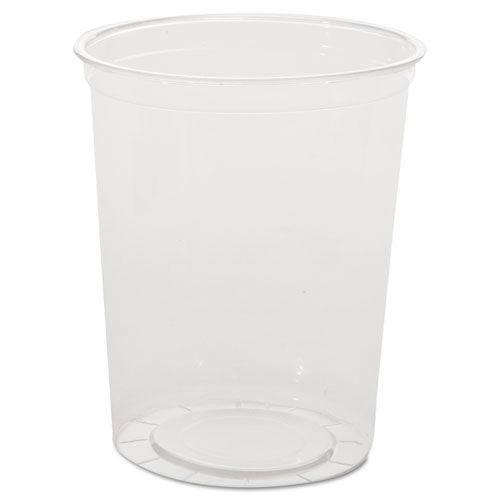 Image of WNA Deli Containers, 32 oz, Clear, Plastic, 50/Pack, 10 Packs/Carton