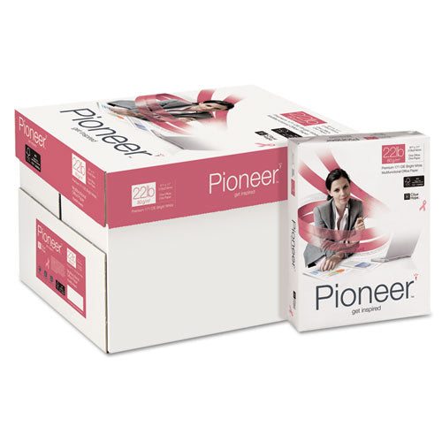 Image of Pioneer Premium Multipurpose Paper, 99 Bright, 22 lb Bond Weight, 8.5 x 11, Bright White, 500 Sheets/Ream, 10 Reams/Carton