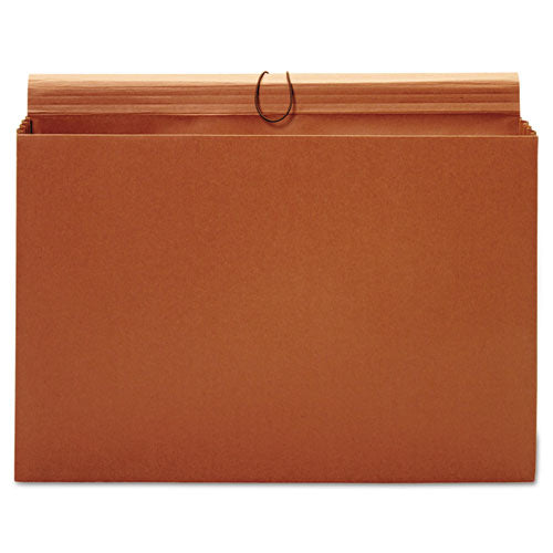 Image of Pendaflex® Expanding Wallet, 3.5" Expansion, 1 Section, Elastic Cord Closure, Tabloid Size, Brown