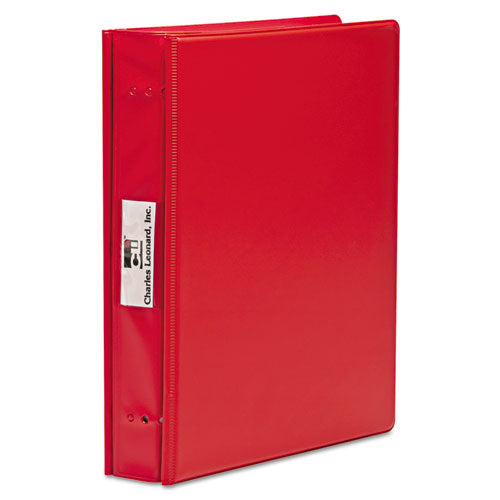 Image of Charles Leonard® Varicap Expandable Binder, 2 Posts, 6" Capacity, 11 X 8.5, Red