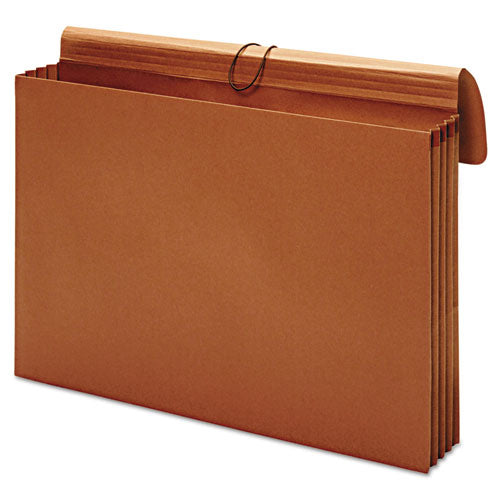 Image of Pendaflex® Expanding Wallet, 3.5" Expansion, 1 Section, Elastic Cord Closure, Tabloid Size, Brown