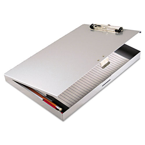 Image of Saunders Tuffwriter Recycled Aluminum Storage Clipboard, 0.5" Clip Capacity, Holds 8.5 x 11 Sheets, Silver