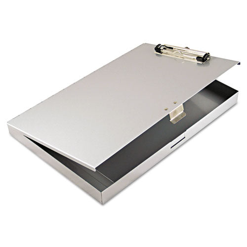 Image of Saunders Tuffwriter Recycled Aluminum Storage Clipboard, 0.5" Clip Capacity, Holds 8.5 x 11 Sheets, Silver