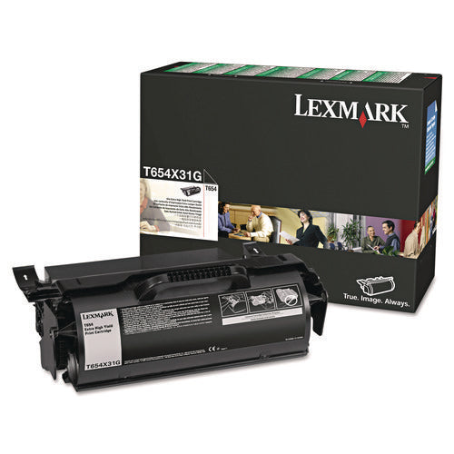 Image of Lexmark T654x31g Return Program Extra High-Yield Toner, 36,000 Page-Yield, Black