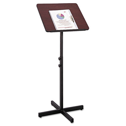Image of Safco® Adjustable Speaker Stand, 21 X 21 X 29.5 To 46, Mahogany/black