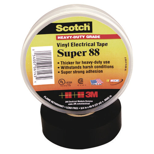 Image of 3M Scotch 88 Super Vinyl Electrical Tape, 0.75" X 66 Ft, Black