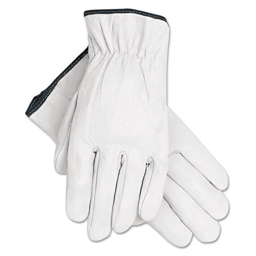 Image of MCR Safety Grain Goatskin Driver Gloves, White, X-Large, 12 Pairs