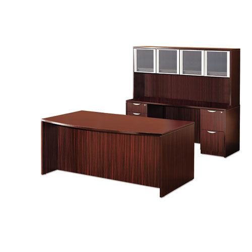 Image of Alera® Alera Valencia Series Bow Front Desk Shell, 71" X 41.38" X 29.63", Mahogany