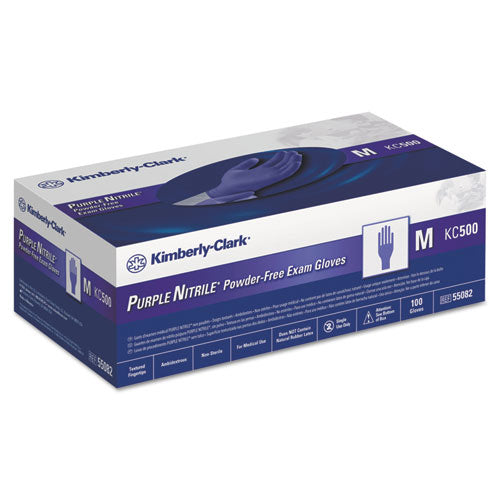 Image of Kimtech PURPLE NITRILE Exam Gloves, 242 mm Length, Medium, Purple, 1,000/Carton