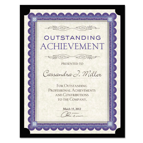Image of Southworth® Certificate Holder, Black, 105lb Linen Stock, 12 x 9.5, 10/Pack