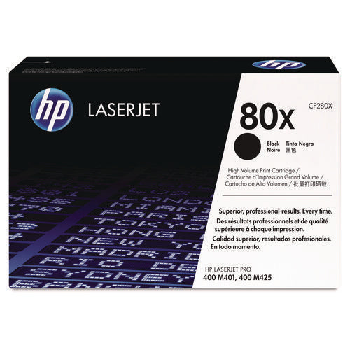 Image of HP HP 80x, (cf280x) High-Yield Black Original Laserjet Toner Cartridge