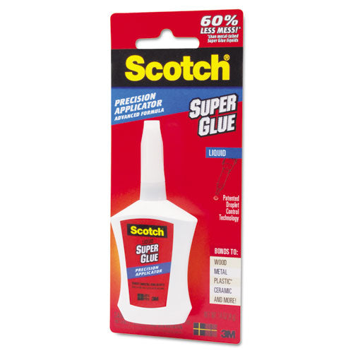 Image of Scotch® Super Glue With Precision Applicator, 0.14 Oz, Dries Clear