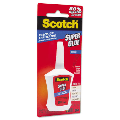Image of Scotch® Super Glue With Precision Applicator, 0.14 Oz, Dries Clear