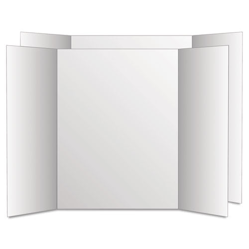 Image of Eco Brites Two Cool Tri-Fold Poster Board, 28 X 40, White/white, 12/carton
