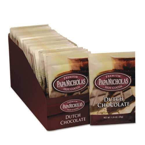 Image of PapaNicholas® Coffee Premium Hot Cocoa, Dutch Chocolate, 24/carton