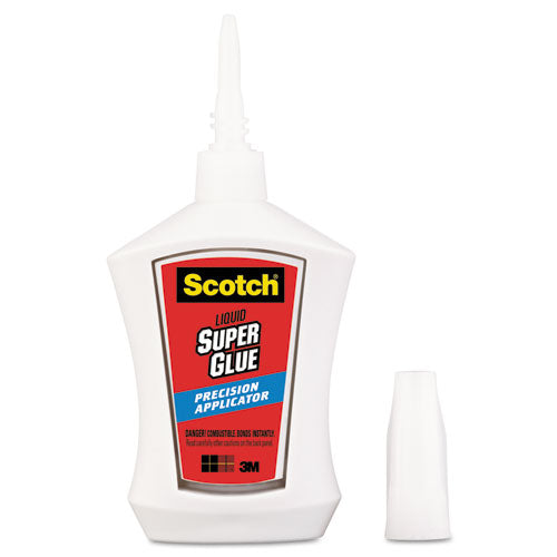 Image of Scotch® Super Glue With Precision Applicator, 0.14 Oz, Dries Clear