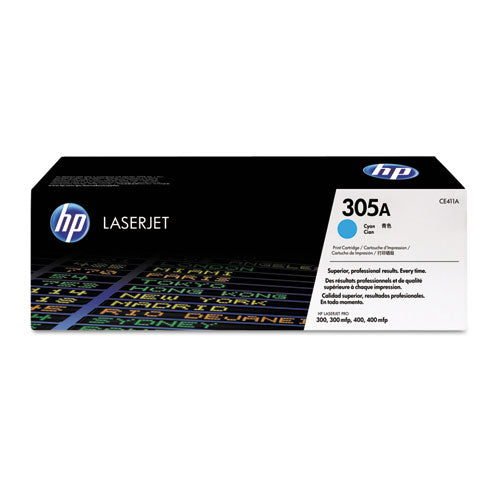 Image of HP HP 305a, (ce411a) Cyan Original Laserjet Toner Cartridge