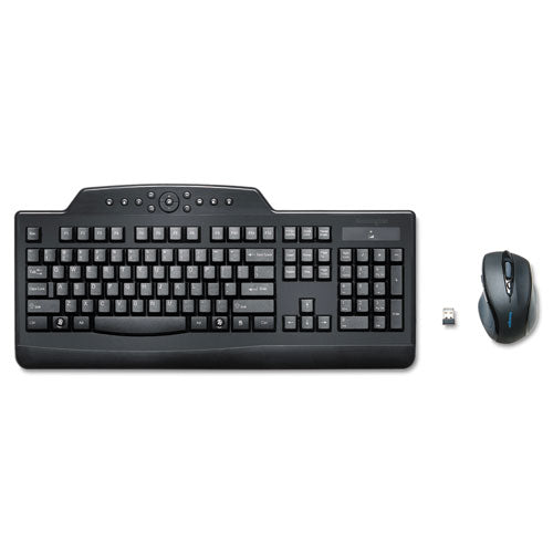 Image of Kensington® Pro Fit Wireless Media Desktop Set, 2.4 Ghz Frequency/30 Ft Wireless Range, Black