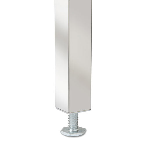 Image of Alera® Double Pedestal Steel Desk, 60" x 30" x 29.5", Cherry/Putty, Chrome-Plated Legs