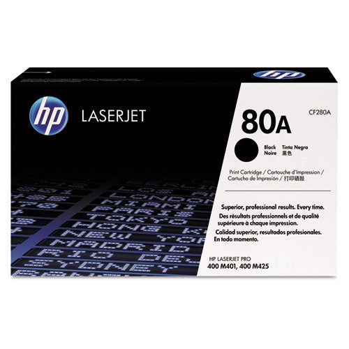 Image of HP HP 80a, (cf280a) Black Original Laserjet Toner Cartridge