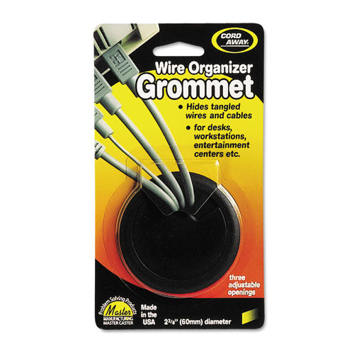 Image of Cord Away® Grommet, Adjustable, 2.38" Diameter, Black