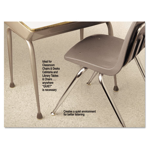 Image of Master Caster® Quiet Feet Deluxe Noise Reducers, 1.25" Dia, Circular, Beige, 100/pack