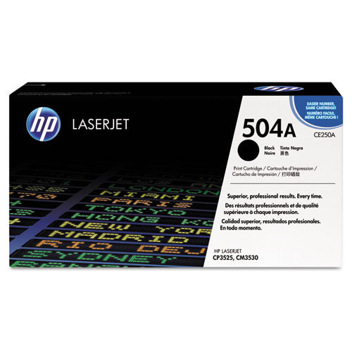 Image of HP HP 504a, (ce250a) Black Original Laserjet Toner Cartridge