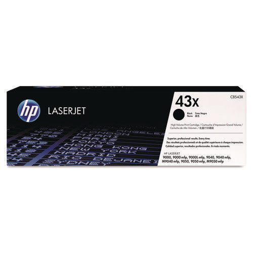 Image of HP HP 43x, (c8543x) High-Yield Black Original Laserjet Toner Cartridge