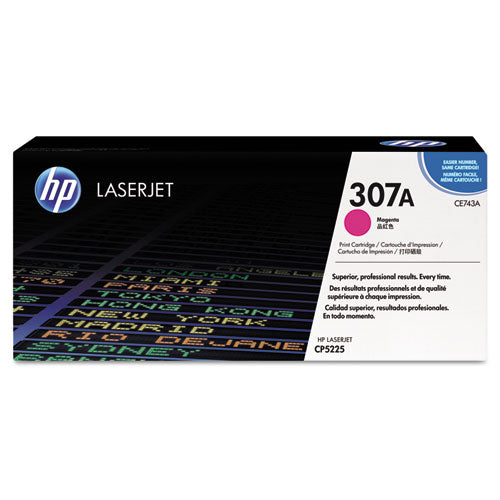 Image of HP HP 307a, (ce743a) Magenta Original Laserjet Toner Cartridge