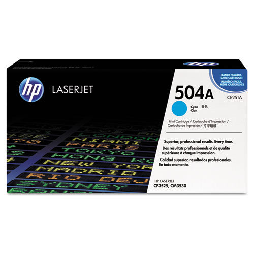 Image of HP HP 504a, (ce251a) Cyan Original Laserjet Toner Cartridge