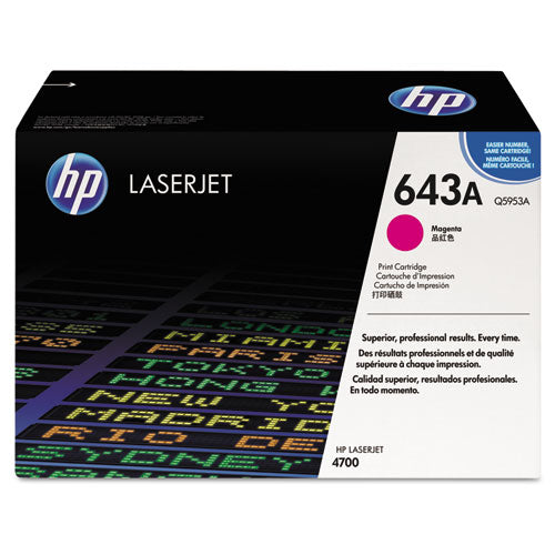 Image of HP HP 643a, (q5953a) Magenta Original Laserjet Toner Cartridge