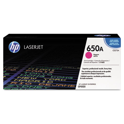 Image of HP HP 650a, (ce273a) Magenta Original Laserjet Toner Cartridge